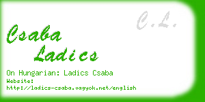 csaba ladics business card
